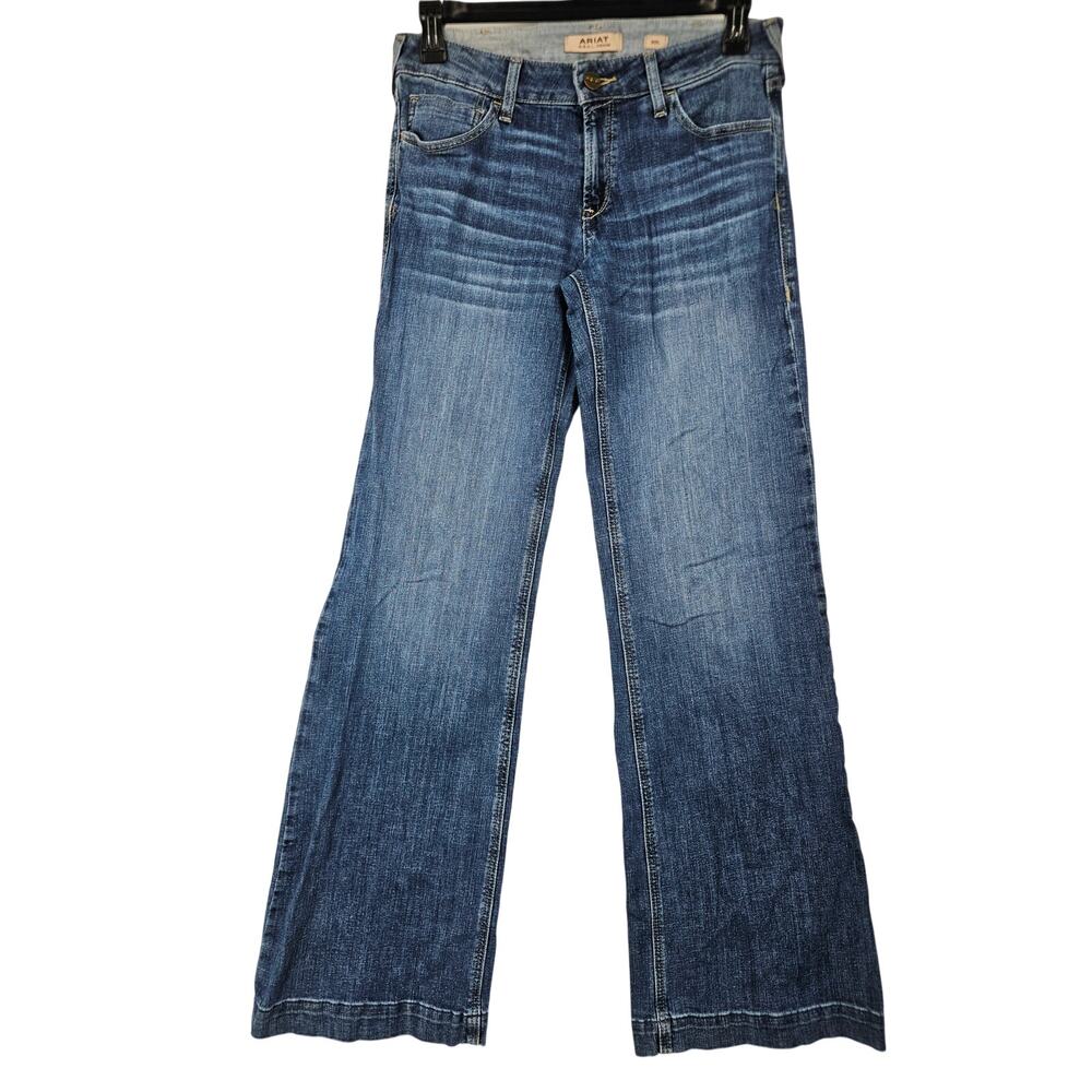 Ariat women's mid rise trouser jeans Semi Wide Leg Western Cowgirl Size 30L 4243